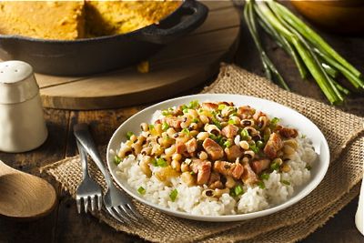 Black-Eyed Peas with Turkey Necks & Greens